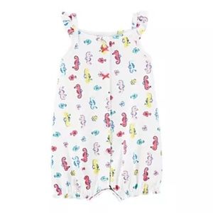 18 MONTHS | Carter’s seahorse baby girl white romper